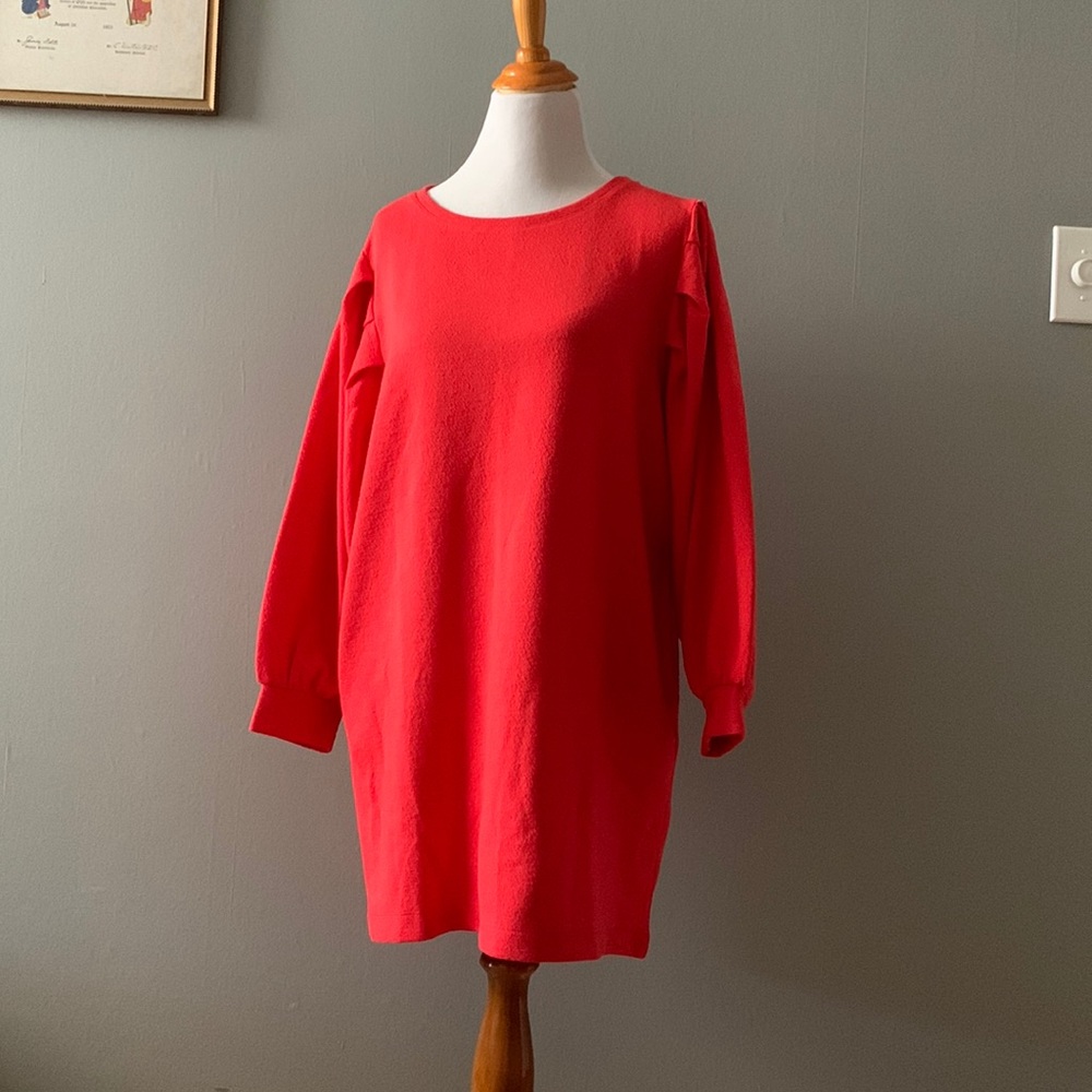Scoop Bubble Sleeve Dress